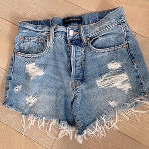 Aeropostale 90's High Rise Cut Off Denim Shorts